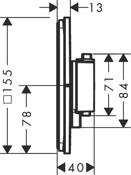 ShowerSelect Comfort E Thermostat Unterputz für 2 Verbraucher mit integrierter Sicherungskombination nach EN1717 Chrom ShowerSelect Comfort E Thermostat Unterputz für 2 Verbraucher mit integrierter Sicherungskombination nach EN1717 Chrom