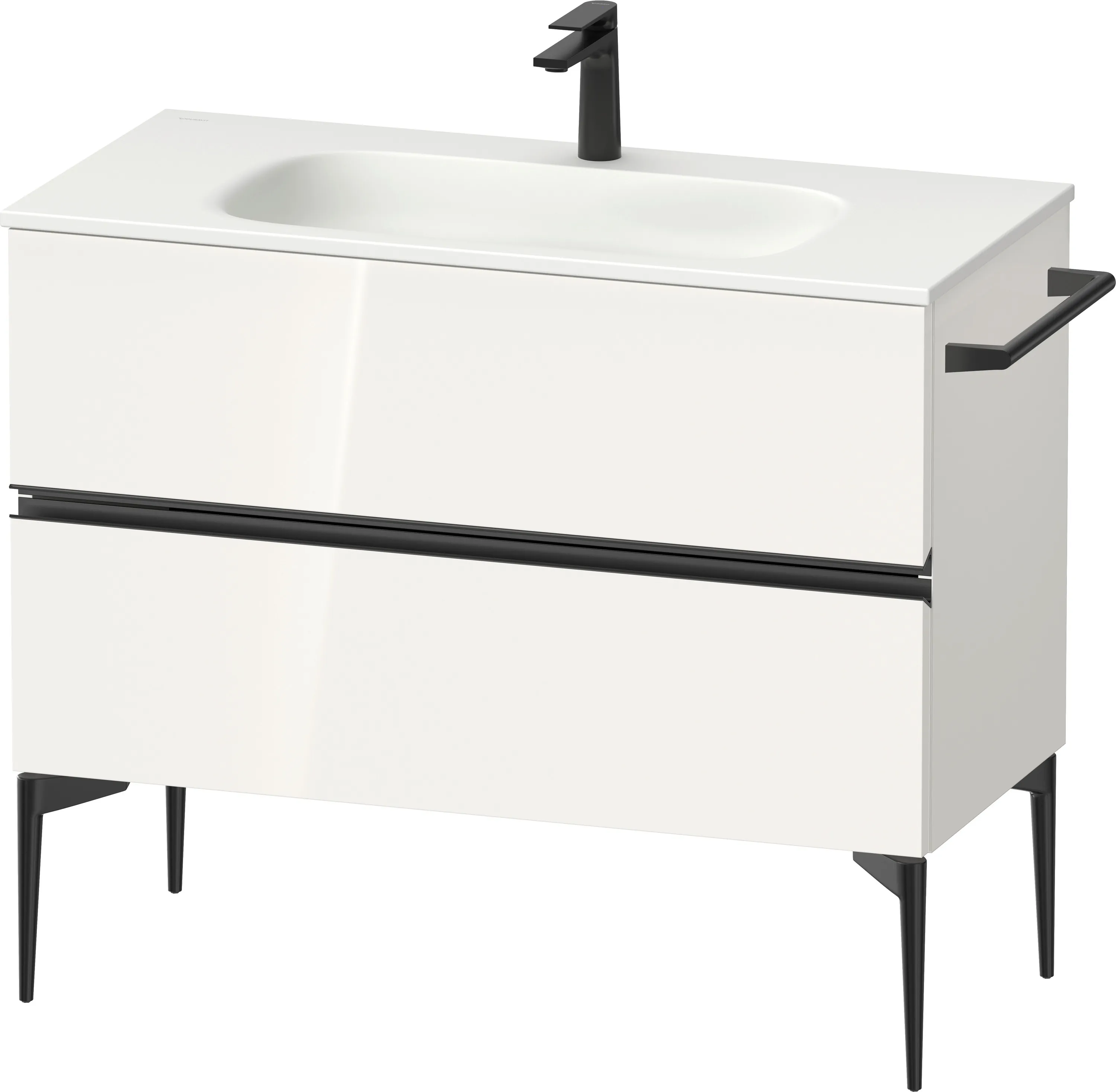 Duravit Waschtischunterschrank „Sivida“ 101 × 59,2 × 47,7 cm Weiß Hochglanz