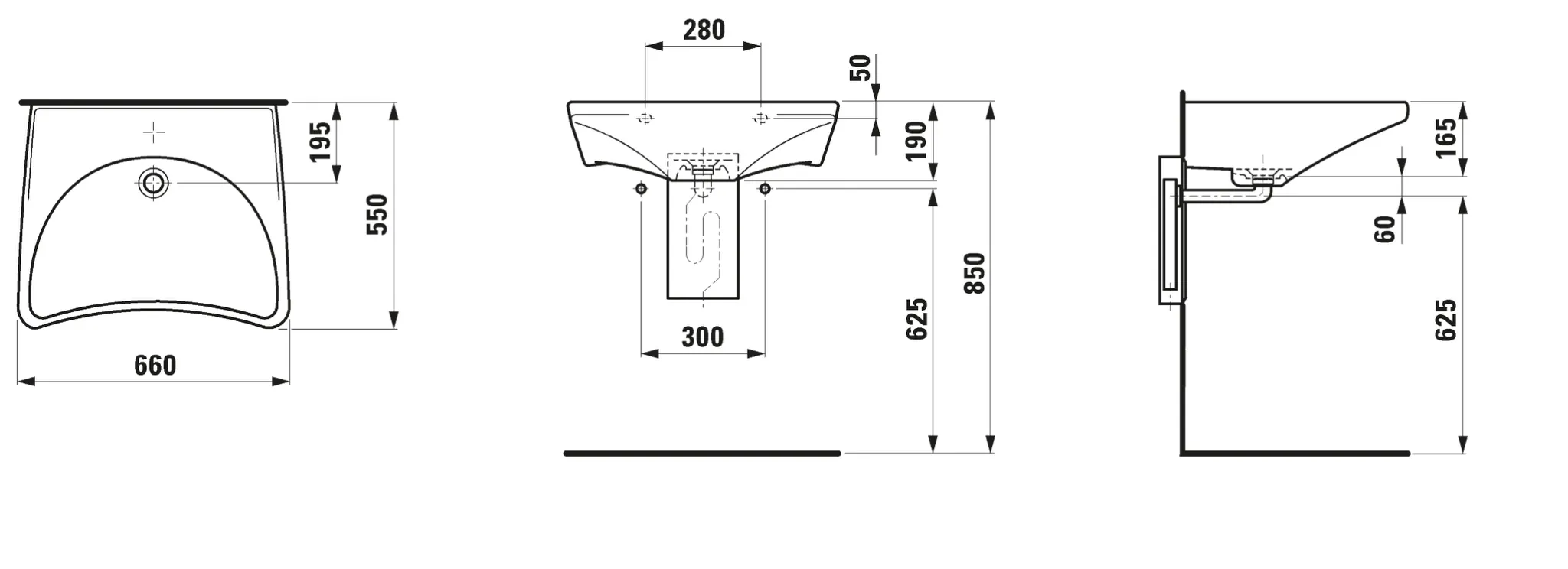 Waschtisch barrierefrei REHAB 550x660x190 ohne Hahnloch ohne Überlauf weiß Waschtisch barrierefrei REHAB 550x660x190 ohne Hahnloch ohne Überlauf weiß
