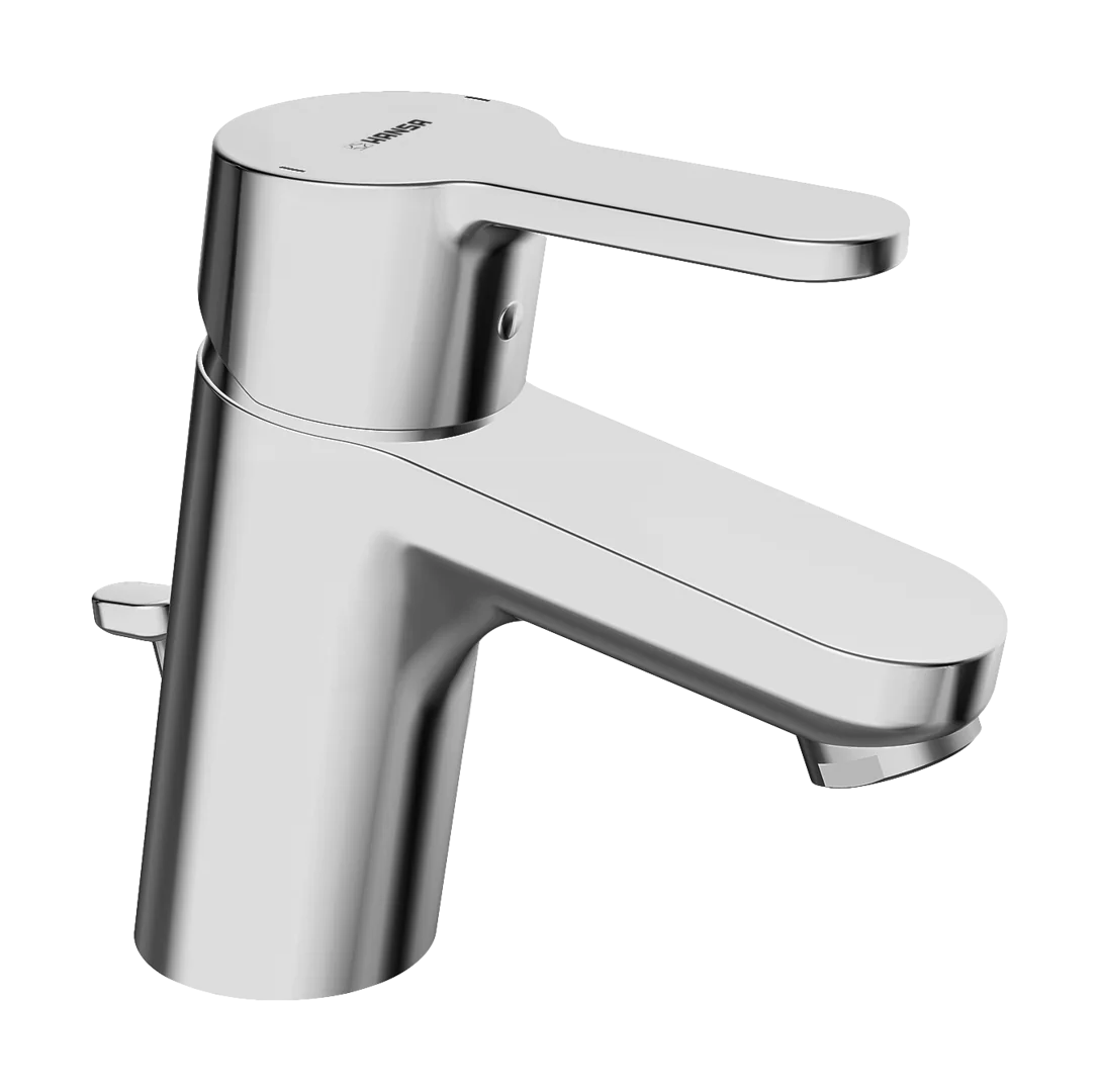 HansaPRIMO Waschtischarmatur HansaPRIMO 4940 Zugstangenablaufgarnitur Ausladung 107 mm DN15 Chrom