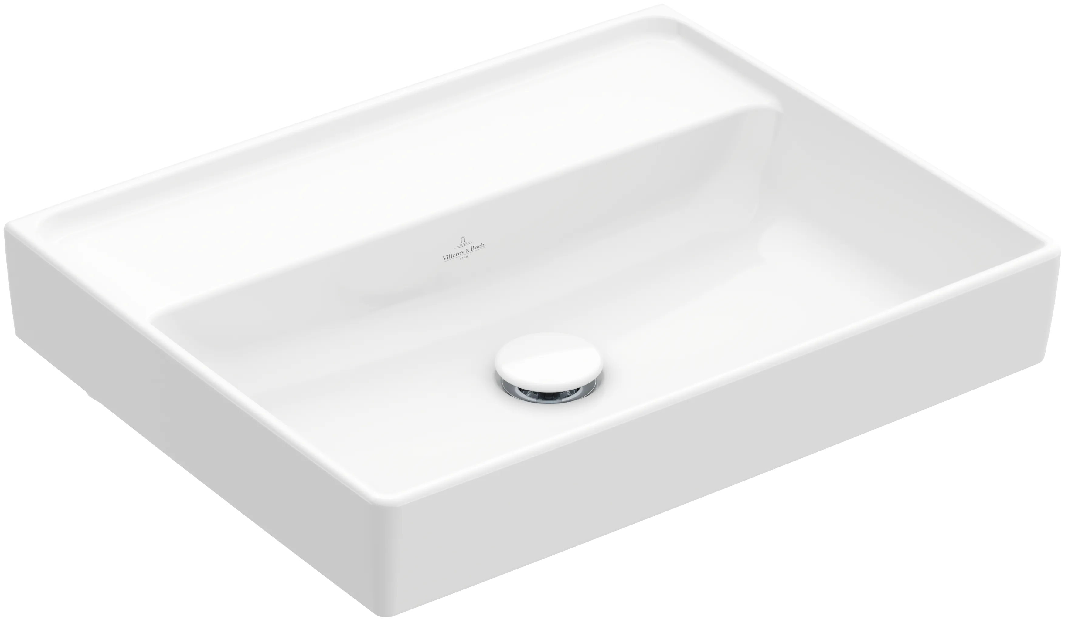 Villeroy & Boch Wandwaschtisch aus TitanCeram „Collaro“ 550 × 440 × 160 mm, ohne Hahnlochbohrung in Weiß Alpin Villeroy & Boch Wandwaschtisch aus TitanCeram „Collaro“ 550 × 440 × 160 mm, ohne Hahnlochbohrung in Weiß Alpin