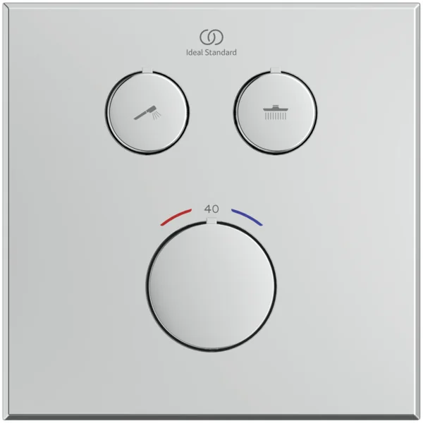 Ideal Standard Ceratherm Navigo Unterputz-Thermostat für Wanne & Dusche, 2 Verbraucher, Chrom
