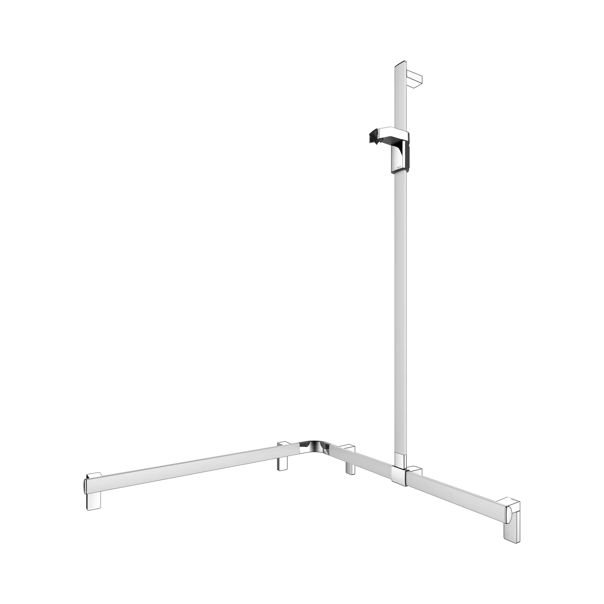 AXESS 35015170101 Duschhandlauf mit Brausestange rechts 840/840/1300 mm silber-eloxiert