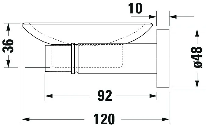Duravit Seifenschale „D-Code“, Befestigung sichtbar, links 13,5 × 5,3 × 12 cm in chrom / weiß / Duravit Seifenschale „D-Code“, Befestigung sichtbar, links 13,5 × 5,3 × 12 cm in chrom / weiß /