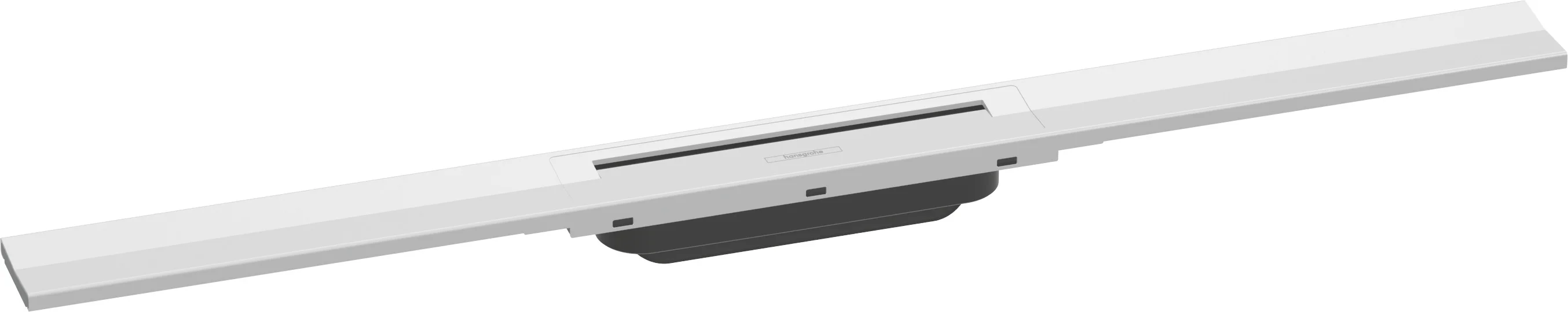 Hansgrohe RainDrain Flex Duschrinne 800 mm, zweiseitig montierbar, höhenverstellbar, Edelstahl V2A, Mattweiß