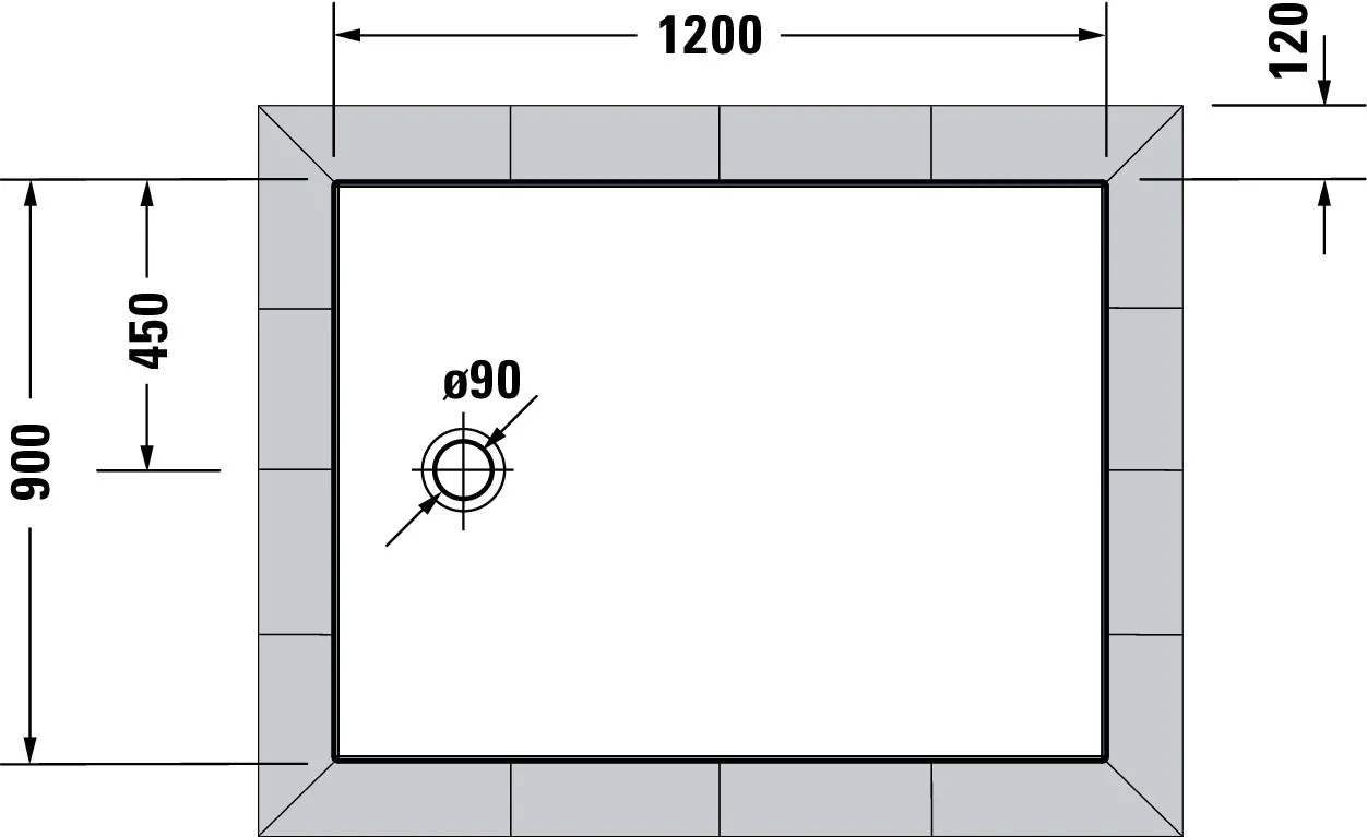 Duravit rechteck Duschwanne „Tempano“ 120 × 90 cm Duravit rechteck Duschwanne „Tempano“ 120 × 90 cm
