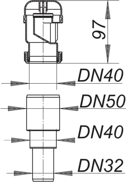 Rohrbelüfter 904, DN 40, DN 32, DN 50