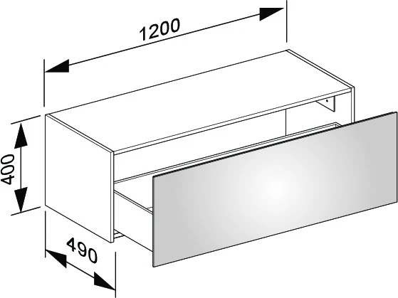 KEUCO Sideboard mit Auszug „X-Line“ Trüffel (Glas), Trüffel (Lack, seidenmatt), ohne Beleuchtung 120 × 40 × 49 cm KEUCO Sideboard mit Auszug „X-Line“ Trüffel (Glas), Trüffel (Lack, seidenmatt), ohne Beleuchtung 120 × 40 × 49 cm