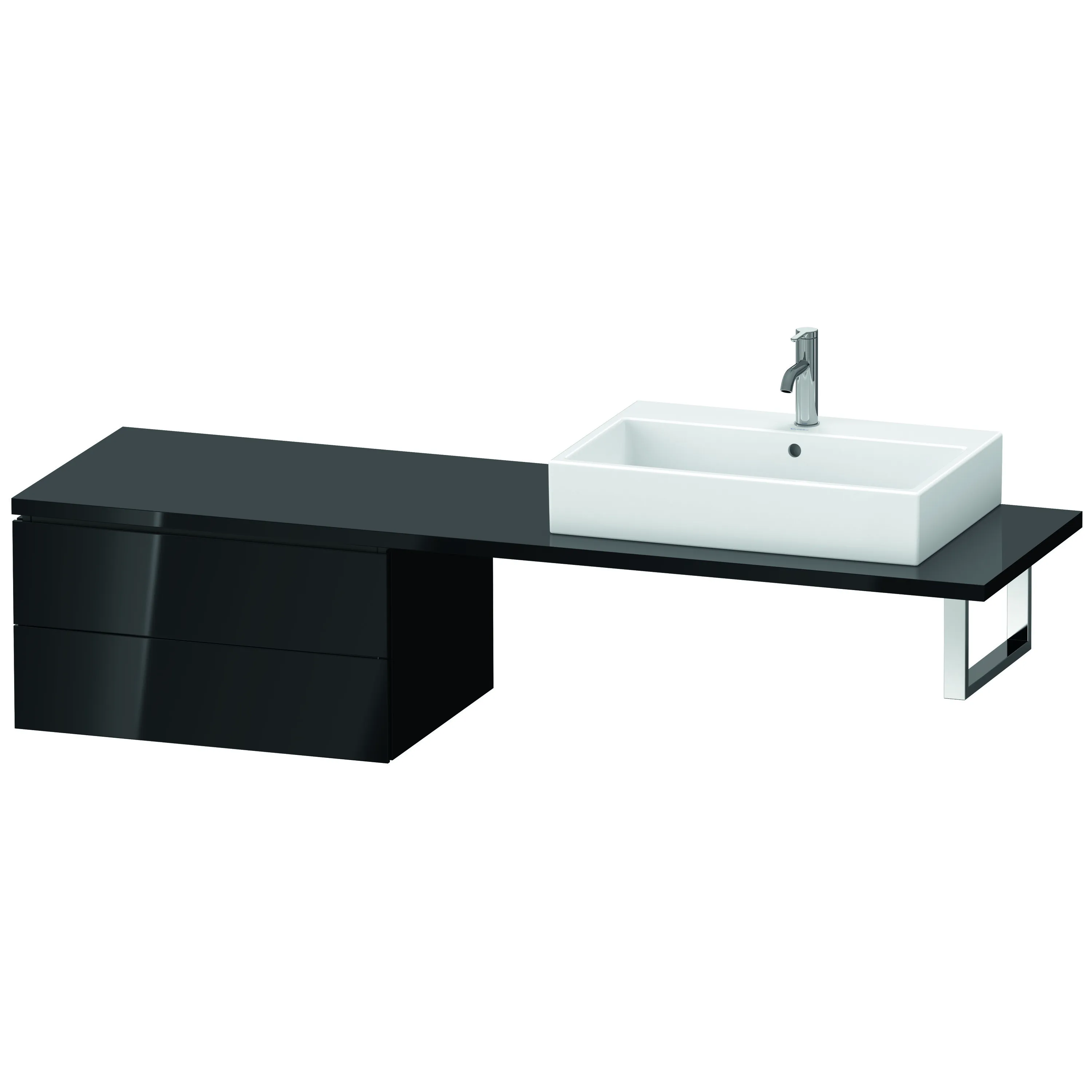 Duravit Unterschrank für Konsole „L-Cube“ 72 × 40 × 54,7 cm Schwarz Hochglanz Duravit Unterschrank für Konsole „L-Cube“ 72 × 40 × 54,7 cm Schwarz Hochglanz