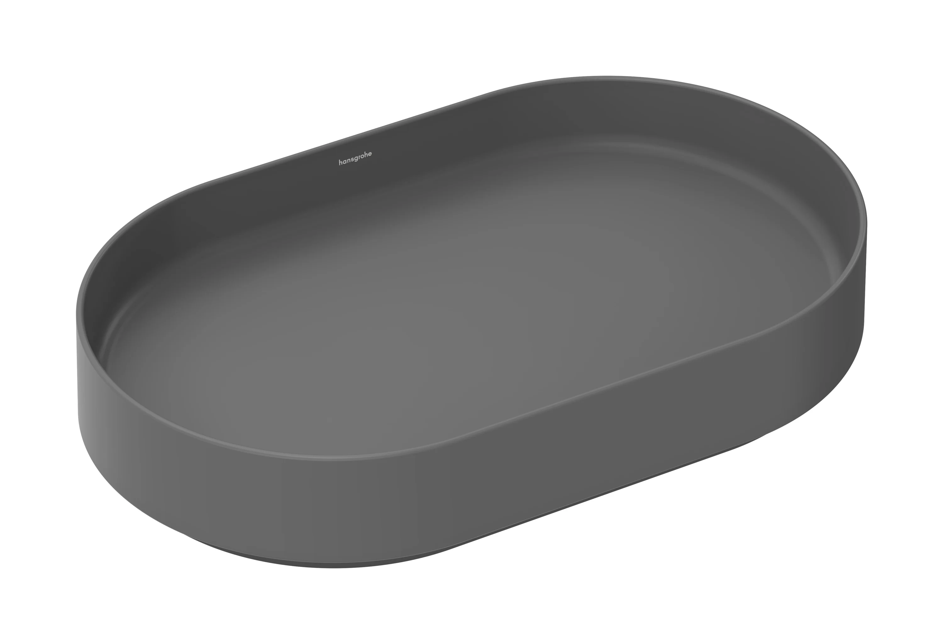 Hansgrohe Aufsatzwaschtisch Xuniva Evo U, Schiefergrau Matt, 650x400 mm, Beckenhöhe 120 mm