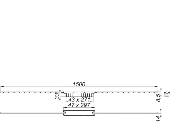Duschrinne CeraFloor Individual messing matt, 800-1500 mm Duschrinne CeraFloor Individual messing matt, 800-1500 mm