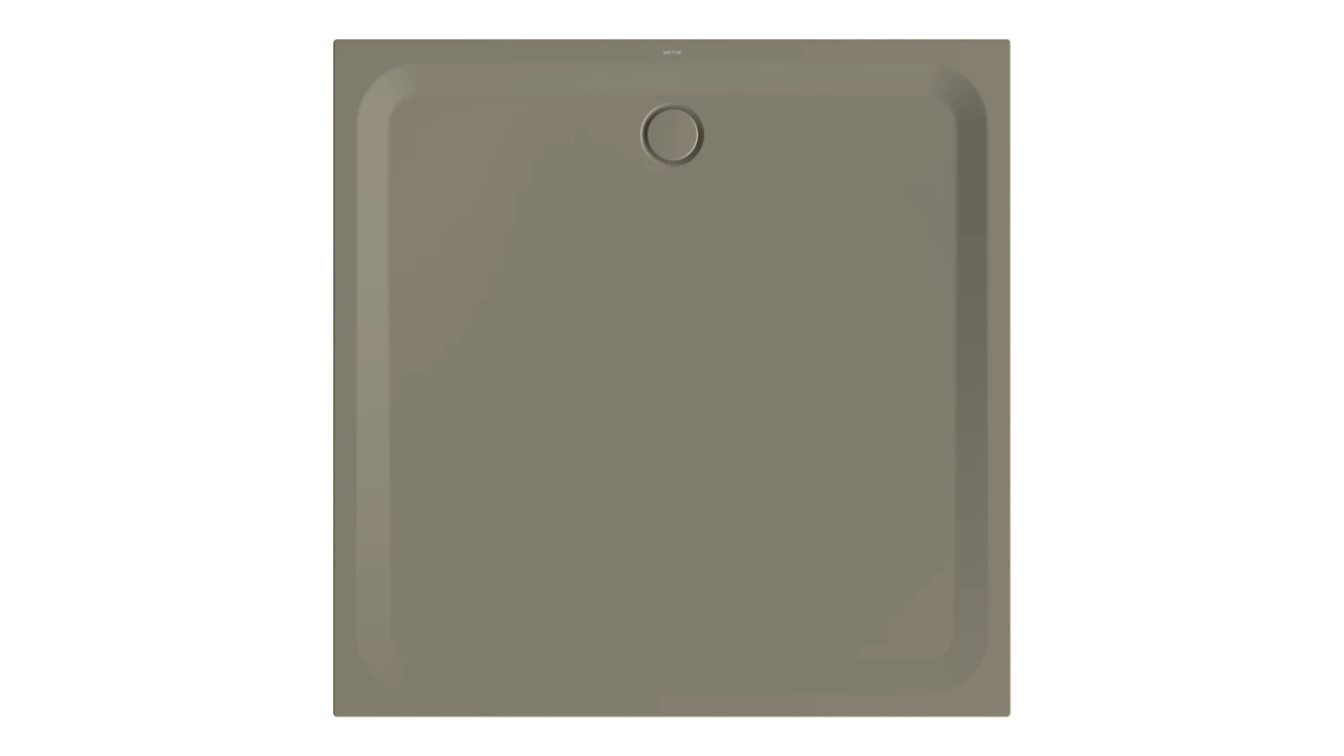 Bette quadrat Duschwanne „BetteUltra“ 1500 × 1500 mm ohne Oberflächenbeschichtung, ohne Oberflächenveredelung, ohne Wannenträger, in Graphite