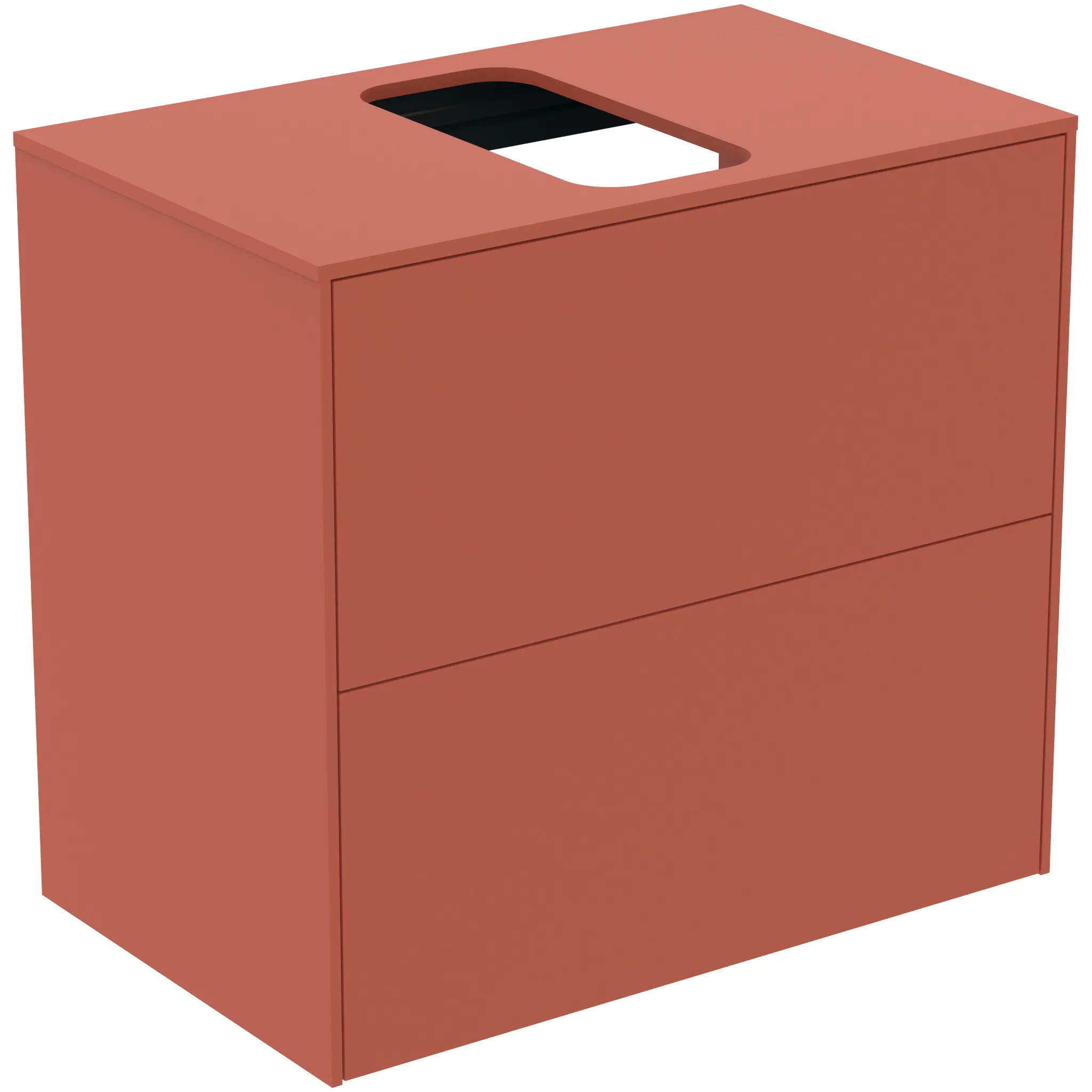 Ideal Standard Waschtischunterschrank Conca, 2 Auszüge, mittiger Ausschnitt, 602x373x550 mm, Sunset matt Ideal Standard Waschtischunterschrank Conca, 2 Auszüge, mittiger Ausschnitt, 602x373x550 mm, Sunset matt