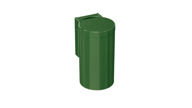 HEWI Abfallbehälter Serie 477, Polyamid, Inhalt ca. 6 Liter, H: 330 mm, T: 210 mm, D: 180 mm, Maigrün