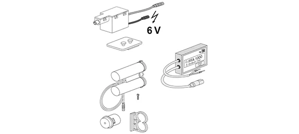 Installationssystem (LIS) INEOFunk - WC - Steuerung AW110 codiertesFunksignal barrierefrei zur manuellenFernauslösung über Stützklappengriffemit Funksender passend zu H920105