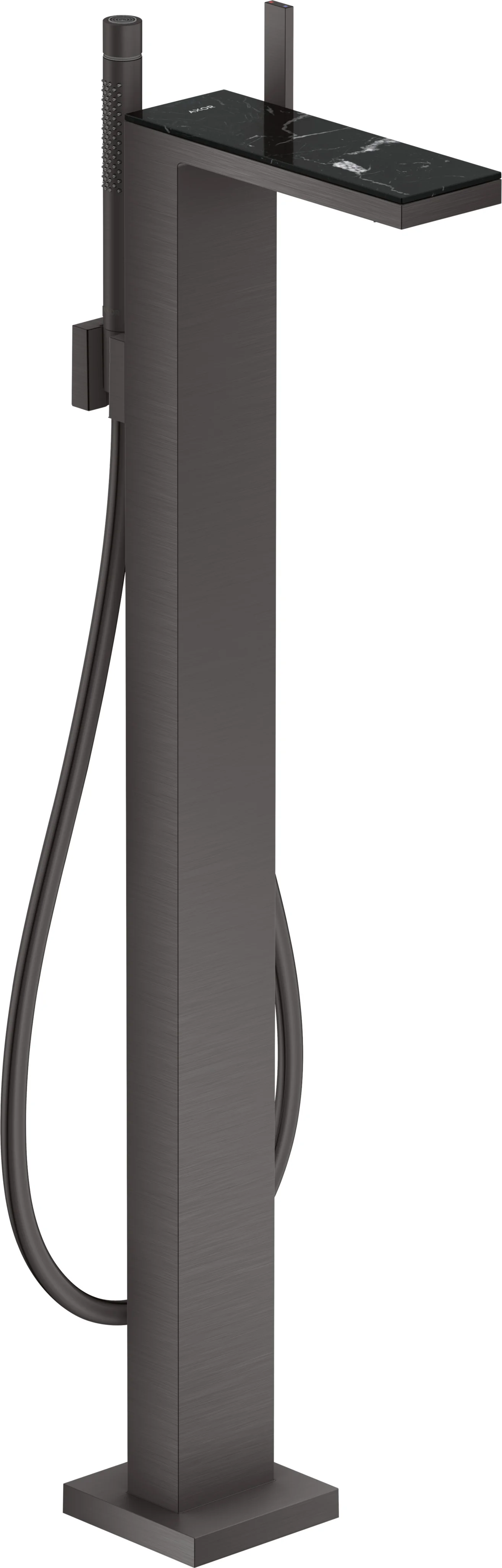 Hansgrohe AXOR MyEdition Einhebel-Wannenmischer bodenstehend, Brushed Black Chrome, Ausladung 196 mm