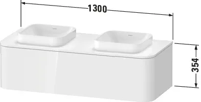 Duravit Waschtischunterschrank wandhängend „Happy D.2 Plus“ Weiß Seidenmatt Duravit Waschtischunterschrank wandhängend „Happy D.2 Plus“ Weiß Seidenmatt