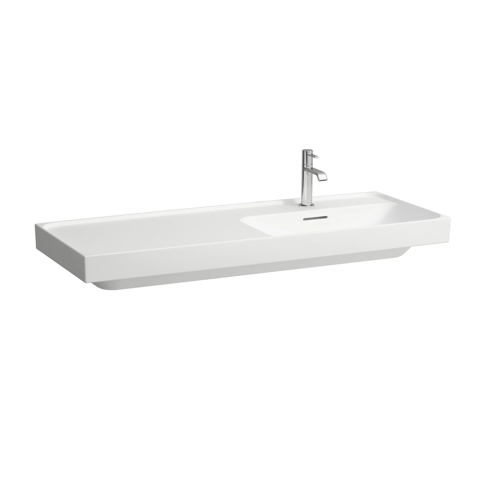 Laufen Waschtisch MEDA 460x1200x160 Ablage links 1 Hahnloch mit Überlauf weiß matt Laufen Waschtisch MEDA 460x1200x160 Ablage links 1 Hahnloch mit Überlauf weiß matt