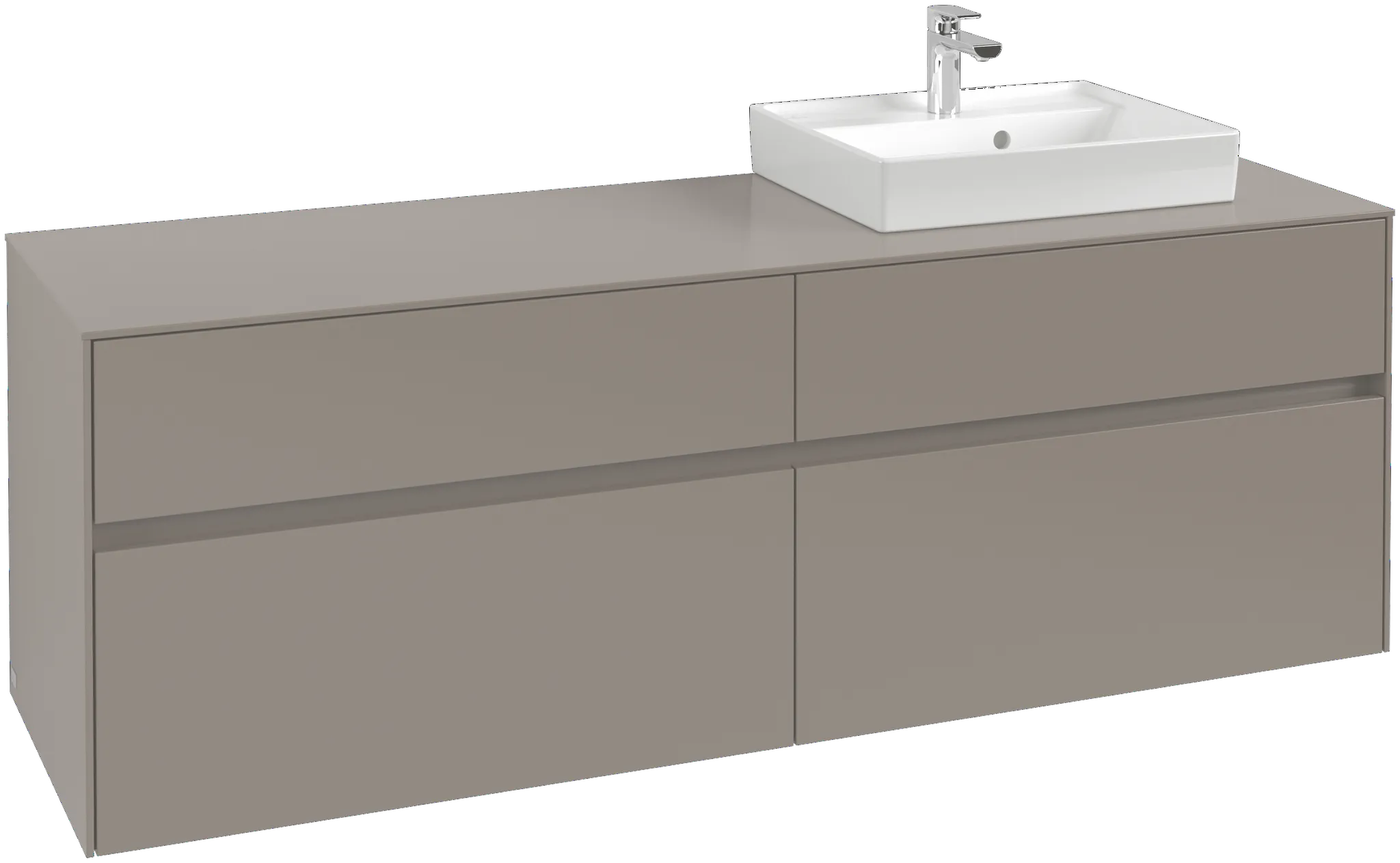 Villeroy & Boch Waschtischunterschrank „Collaro“ 1600 × 548 × 500 mm Nordic Oak, ohne Beleuchtung, für Becken rechts Villeroy & Boch Waschtischunterschrank „Collaro“ 1600 × 548 × 500 mm Nordic Oak, ohne Beleuchtung, für Becken rechts