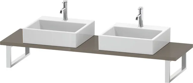 Duravit Konsole „L-Cube“ in Flannel Grey Hochglanz