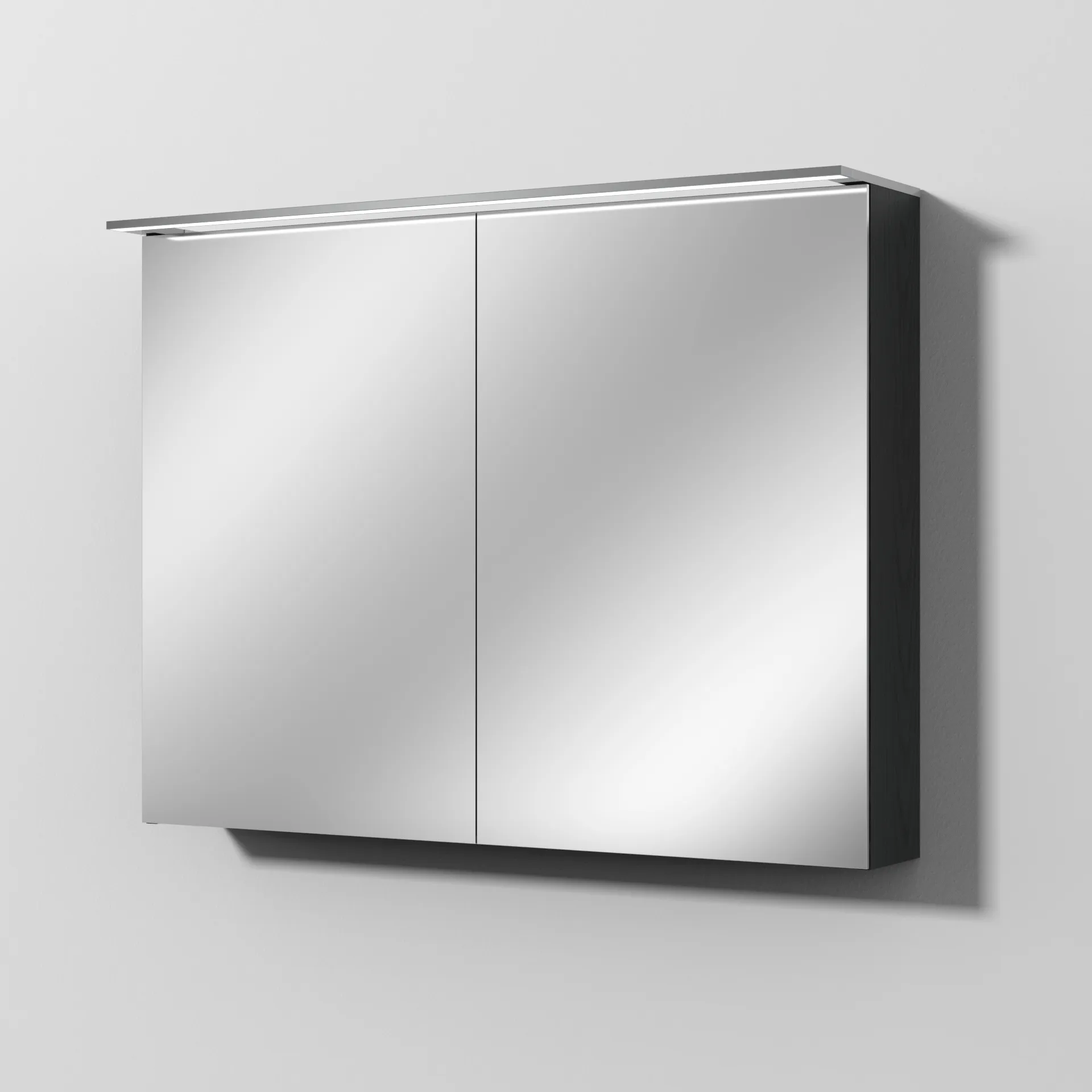 Sanipa Spiegelschrank „Malte“ 100 × 75 × 14,9 cm in Black Oak