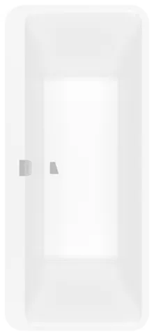Villeroy & Boch Badewanne „Squaro Edge 12“ inkl. Schürze freistehend rechteck 180 × 80 cm, Mittelablauf in Stone White / Colour On Demand