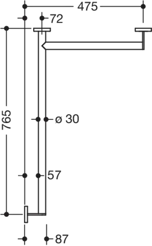 DUHA, d:30, re, W1:765, W2:475, pulverbeschichtet weiß tiefmatt DUHA, d:30, re, W1:765, W2:475, pulverbeschichtet weiß tiefmatt