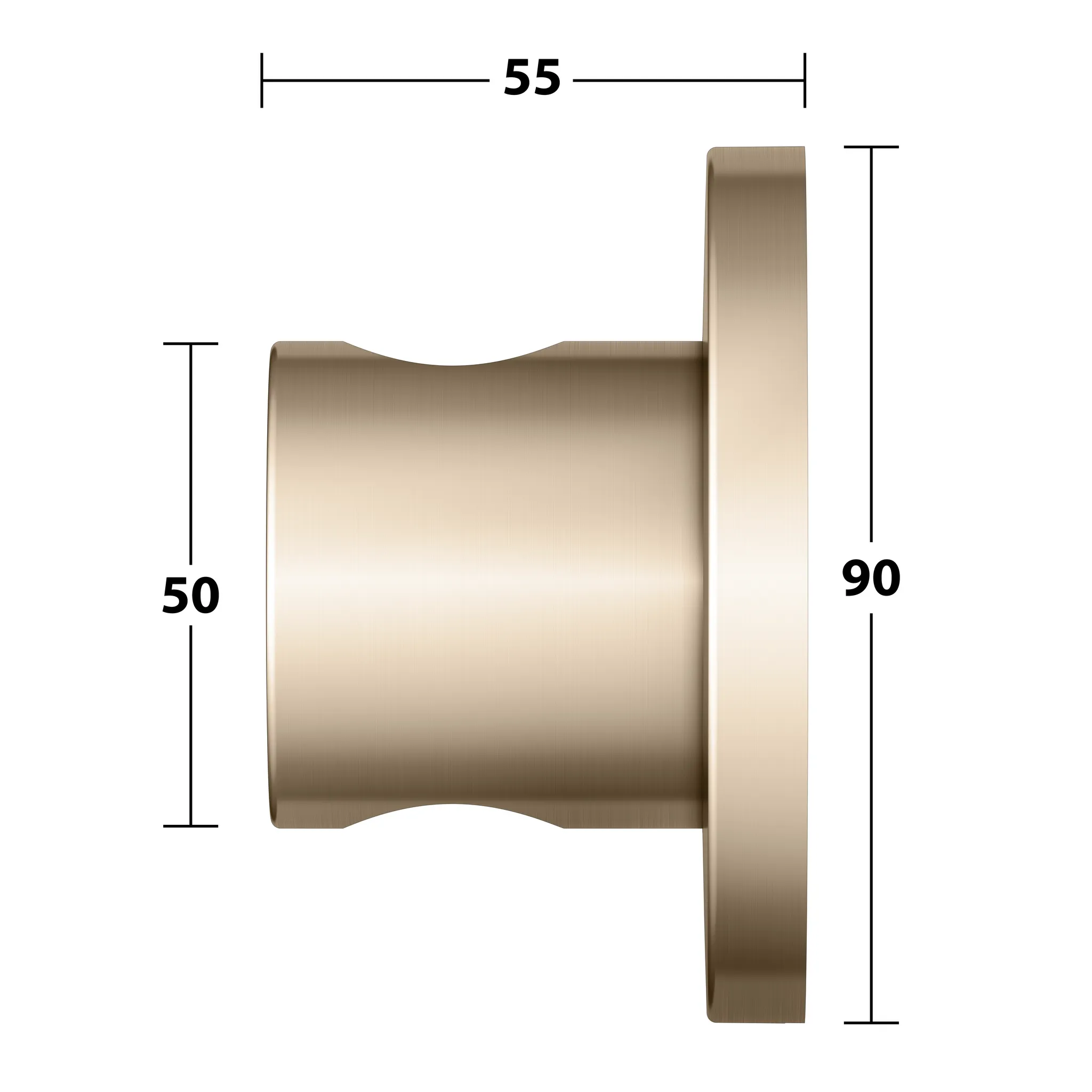 IXMO 59591030001 Wandbrausehalter rund Bronze gebürstet