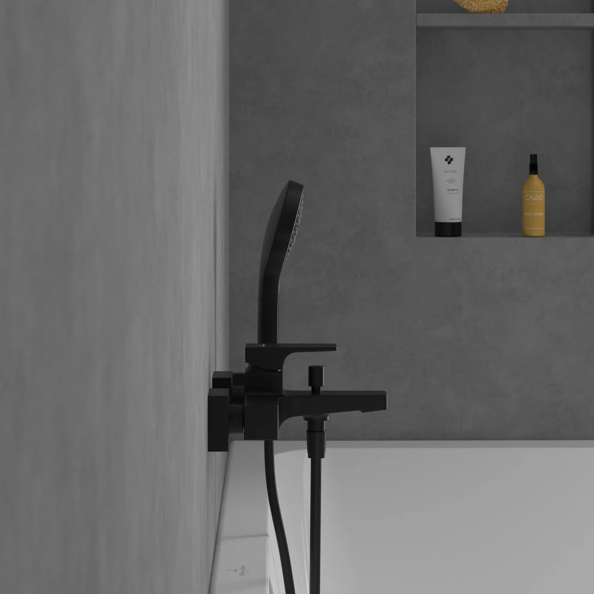 Villeroy & Boch Architectura Square Einhebel-Badewannenarmatur, 210x198x101 mm, Matt Black Villeroy & Boch Architectura Square Einhebel-Badewannenarmatur, 210x198x101 mm, Matt Black