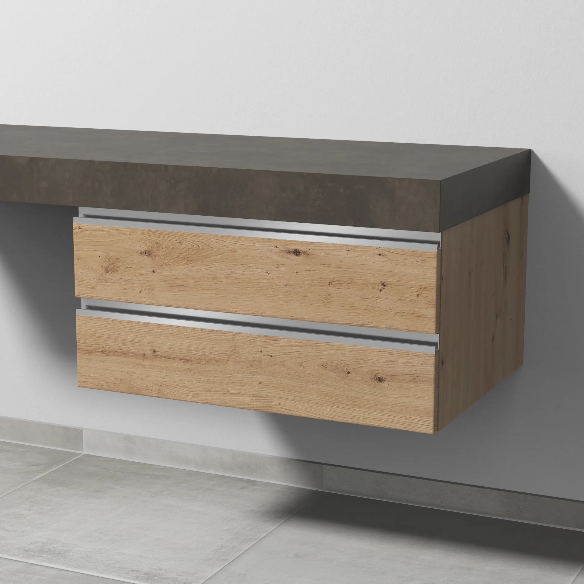 Sanipa Unterschrank „2morrow“ 700 × 340 × 520 mm in Eiche Natural-Touch