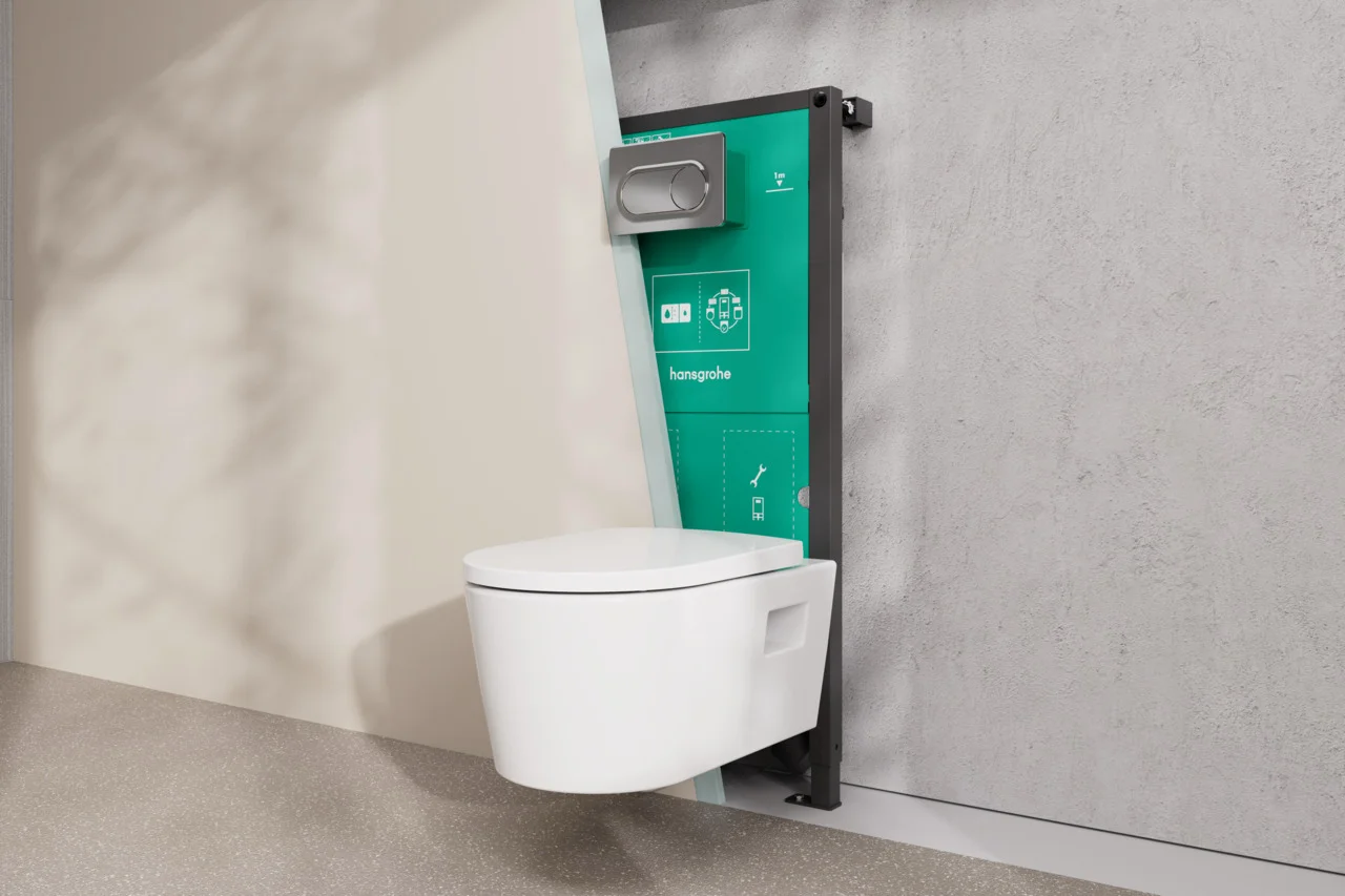 Hansgrohe EluPura Original S Wand-WC-Set, glänzend, 540 mm, AquaChannel Flush, SoftClose, QuickRelease