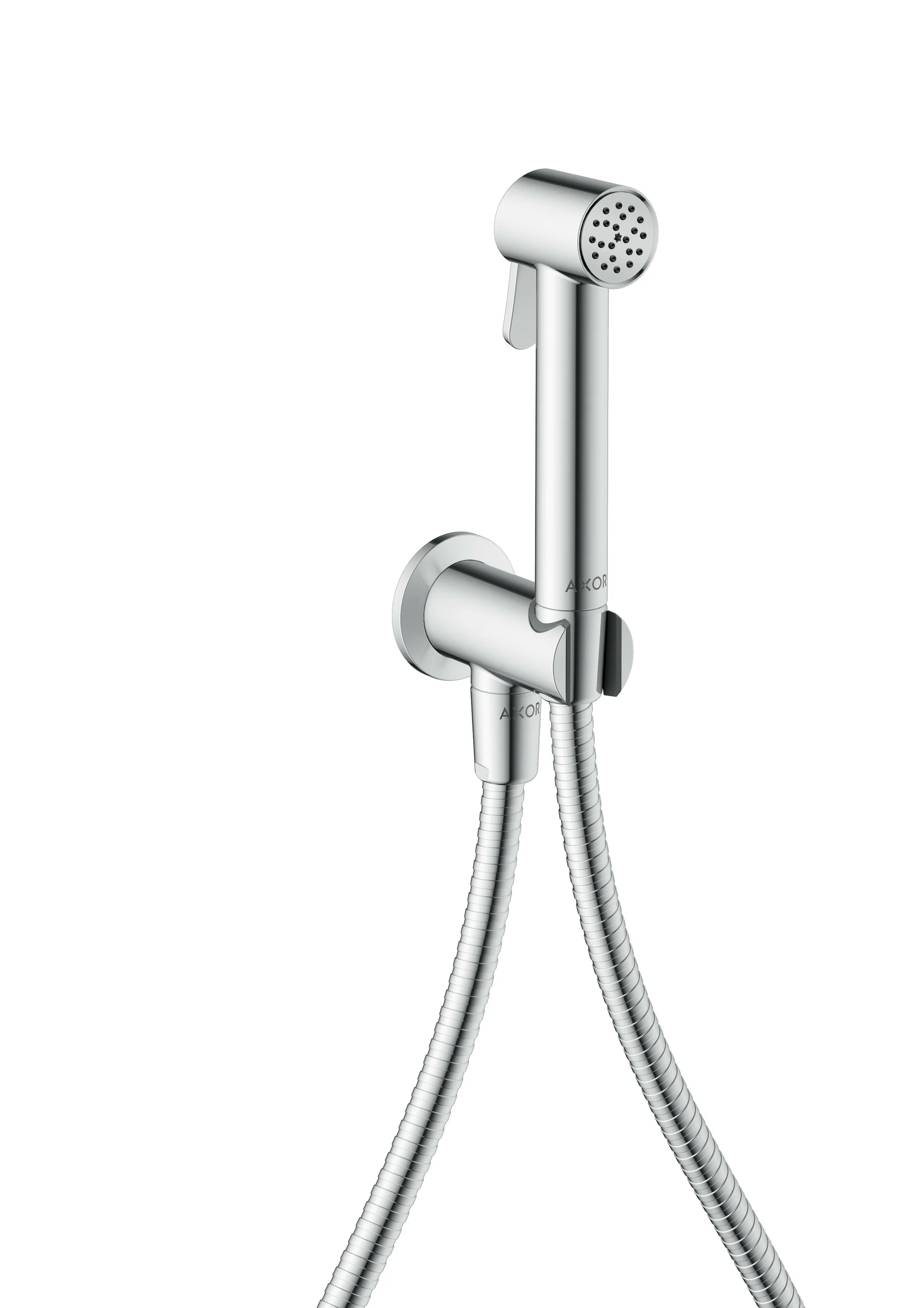 Hansgrohe AXOR Bidette Showers Handbrause rund für Kaltwasser, Chrom, Brauseschlauch 1.250 mm