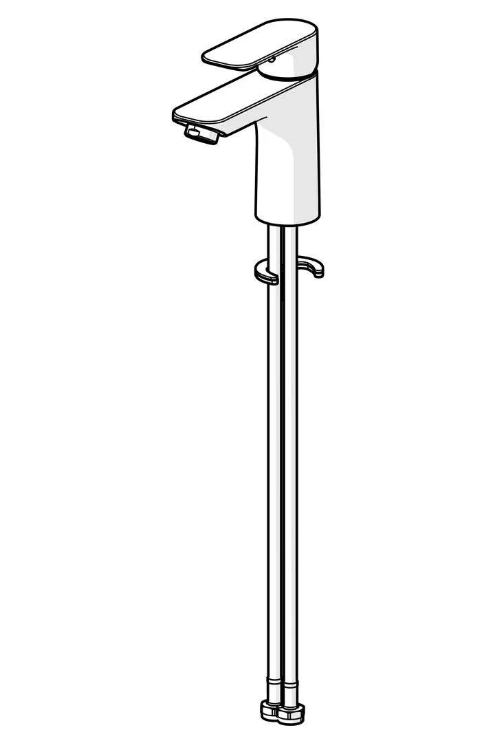 HansaBASIC EHM Waschtischbatterie HansaBASIC XL 5552, Ausladung 112 mm DN15 Chrom