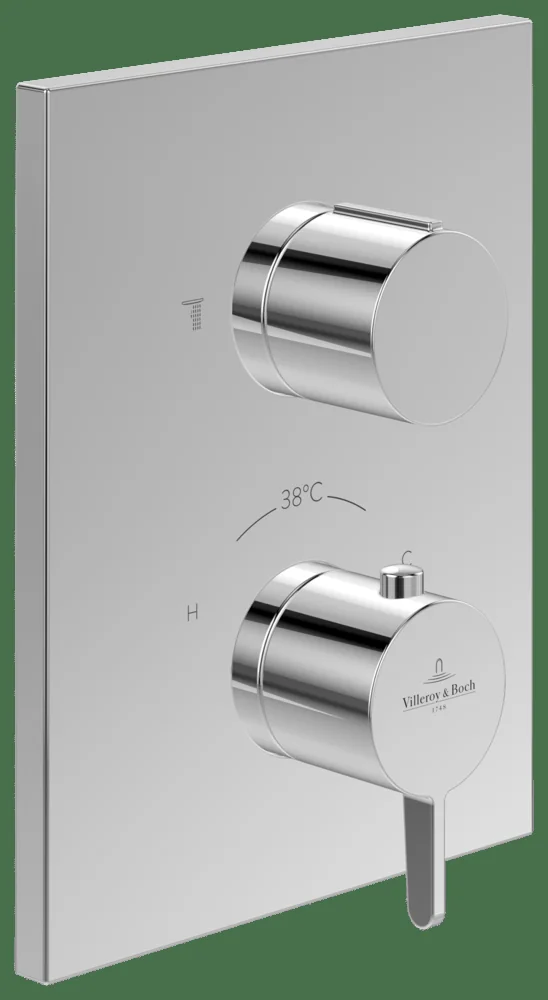 Villeroy & Boch Conum Unterputz-Thermostat mit Zweiwege-Mengenregulierung, 150 x 190 x 124 mm, Chrom Villeroy & Boch Conum Unterputz-Thermostat mit Zweiwege-Mengenregulierung, 150 x 190 x 124 mm, Chrom