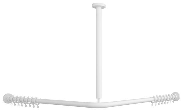 Villeroy & Boch Duschvorhangstange „ViCare Funktion“ 100 × 100 cm in weiß