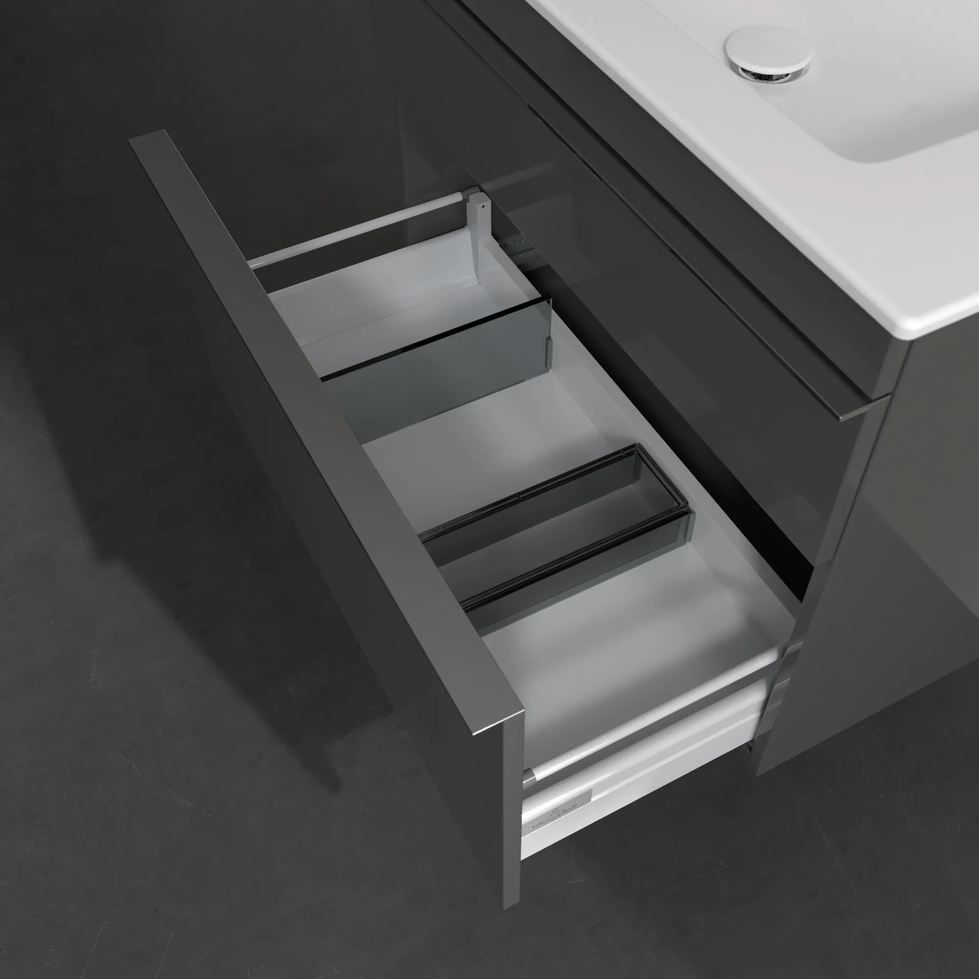 Villeroy & Boch Venticello Waschbeckenunterschrank A92501 Glossy Grey Villeroy & Boch Venticello Waschbeckenunterschrank A92501 Glossy Grey
