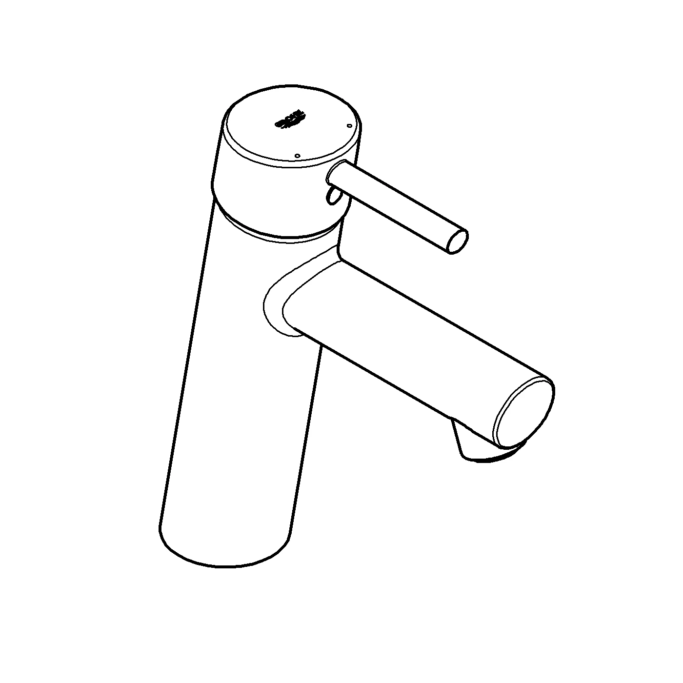 Einhand-Waschtischbatterie Concetto 23451_1, M-Size, Einlochmontage, glatter Körper, chrom