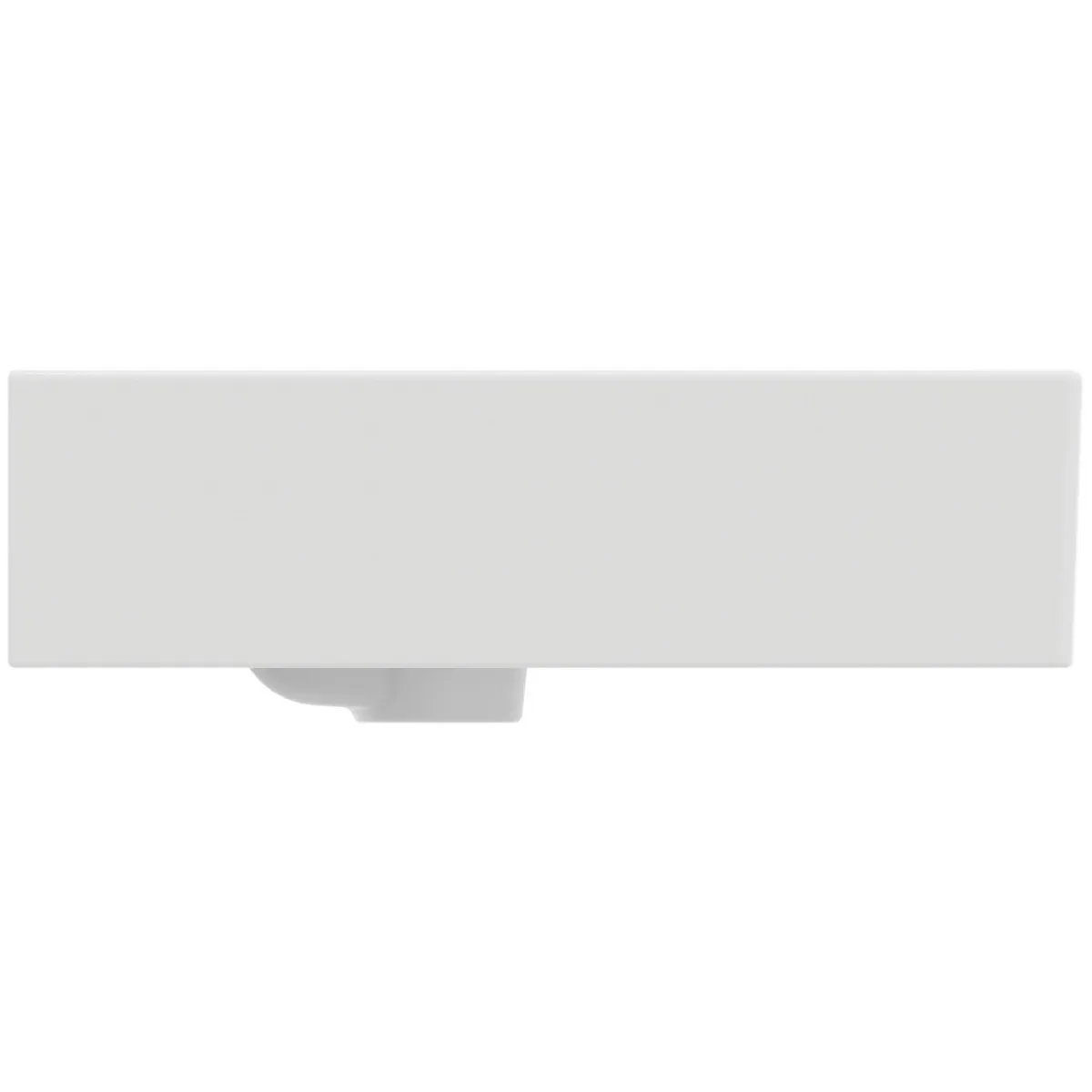 Waschbecken „Extra“ 100 × 45 × 15 cm, Hahnlochposition mittig in Seidenweiß Waschbecken „Extra“ 100 × 45 × 15 cm, Hahnlochposition mittig in Seidenweiß