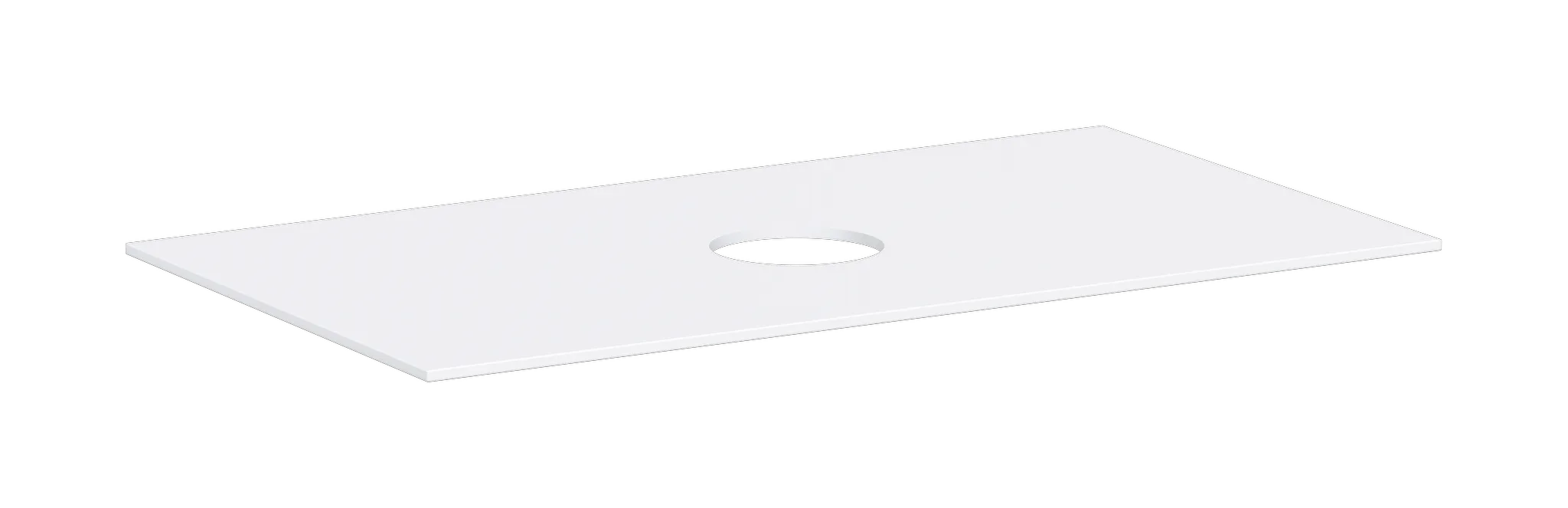 Xevolos E Konsole 980/550 mit Auschnitt mittig für Aufsatzwaschtisch ohne Hahnloch, Mattweiß Xevolos E Konsole 980/550 mit Auschnitt mittig für Aufsatzwaschtisch ohne Hahnloch, Mattweiß