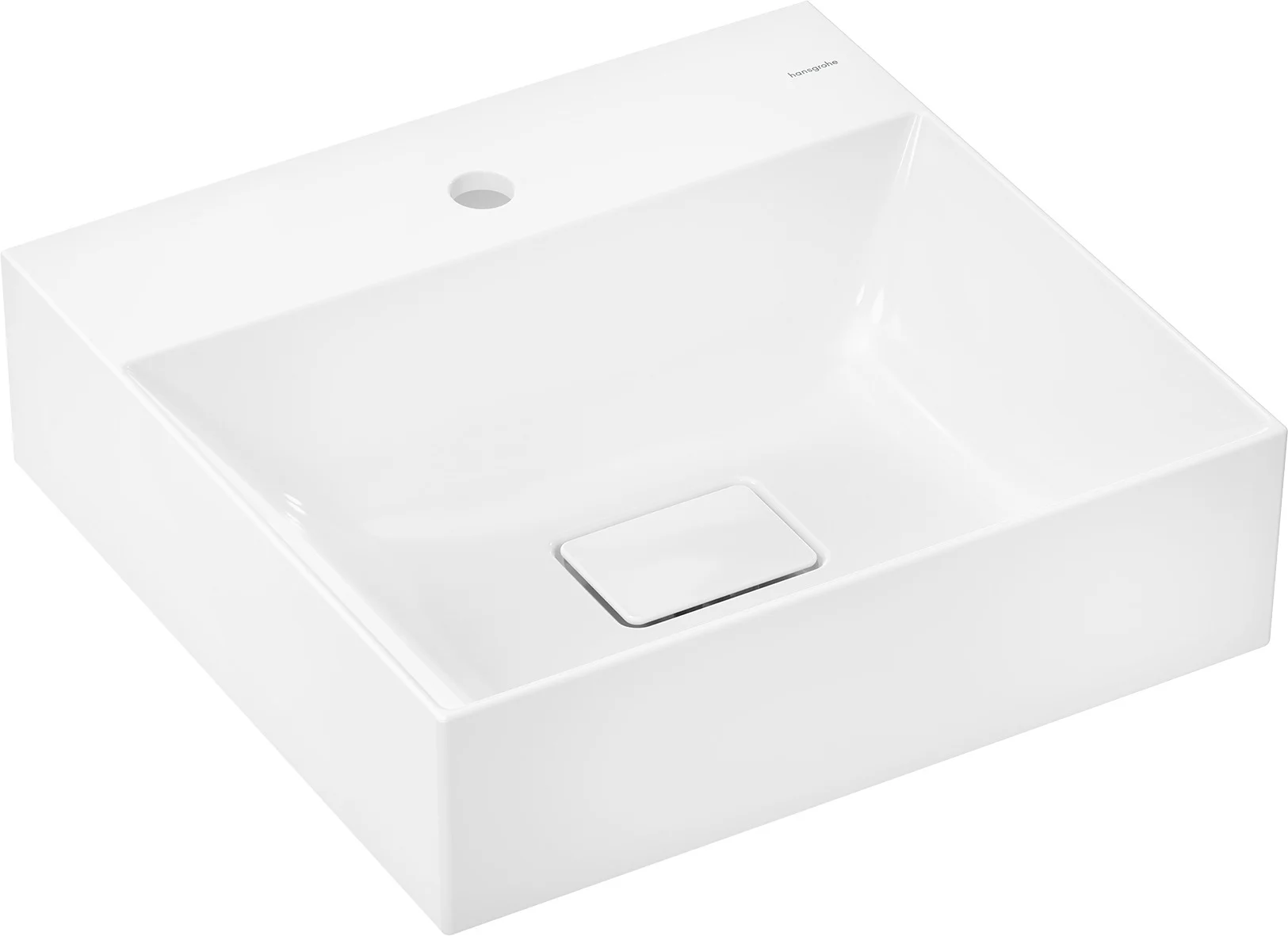 Hansgrohe Aufsatzwaschtisch Xevolos E, weiß, 500x480 mm, geschliffen, SmartClean, glänzend