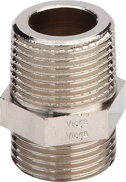 Viega „Sanfix“ Gewindestutzen vernickelt 3/4″ × 3/4″ Viega „Sanfix“ Gewindestutzen vernickelt 3/4″ × 3/4″