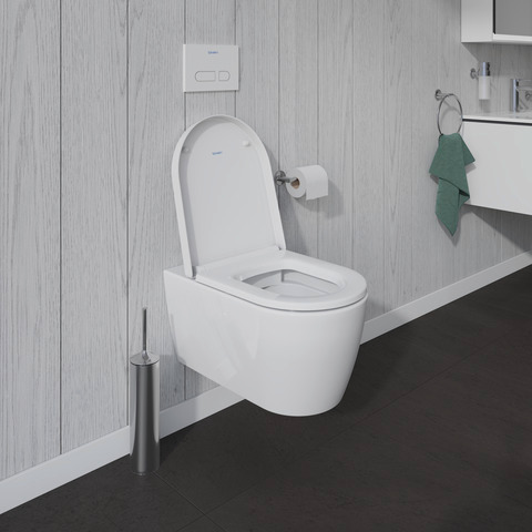 Duravit Wand-Tiefspül-WC inkl. WC-Sitz „ME by Starck“ 37,35 × 57 × 39,5 cm, Befestigung sichtbar Duravit Wand-Tiefspül-WC inkl. WC-Sitz „ME by Starck“ 37,35 × 57 × 39,5 cm, Befestigung sichtbar