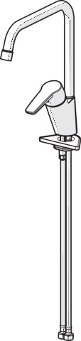 Hansa Einhand-Küchenarmatur „HANSAPOLO“ Ausladung 221 mm