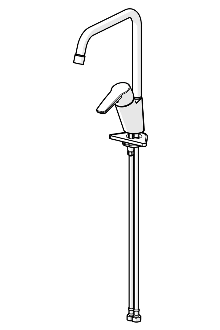 Hansa HansaPOLO Küchenarmatur EHM 5270, Standmontage, Einhebelmischer, Chrom Hansa HansaPOLO Küchenarmatur EHM 5270, Standmontage, Einhebelmischer, Chrom