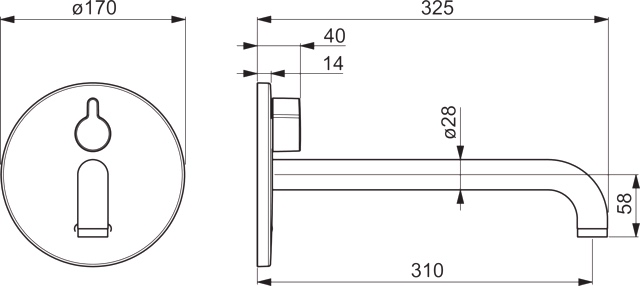 HA Fertigset für Waschtisch-Batterie HANSAELECTRA 8181 Rosette rund 3 V, Bluetooth Ausladung 310 mm Chrom