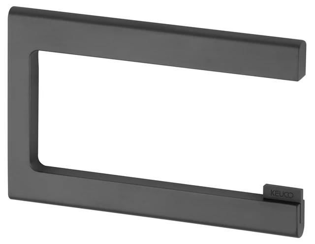 Edition 400 11562130000 Toilettenpapierhalter offene Form Schwarzchrom gebürstet Edition 400 11562130000 Toilettenpapierhalter offene Form Schwarzchrom gebürstet