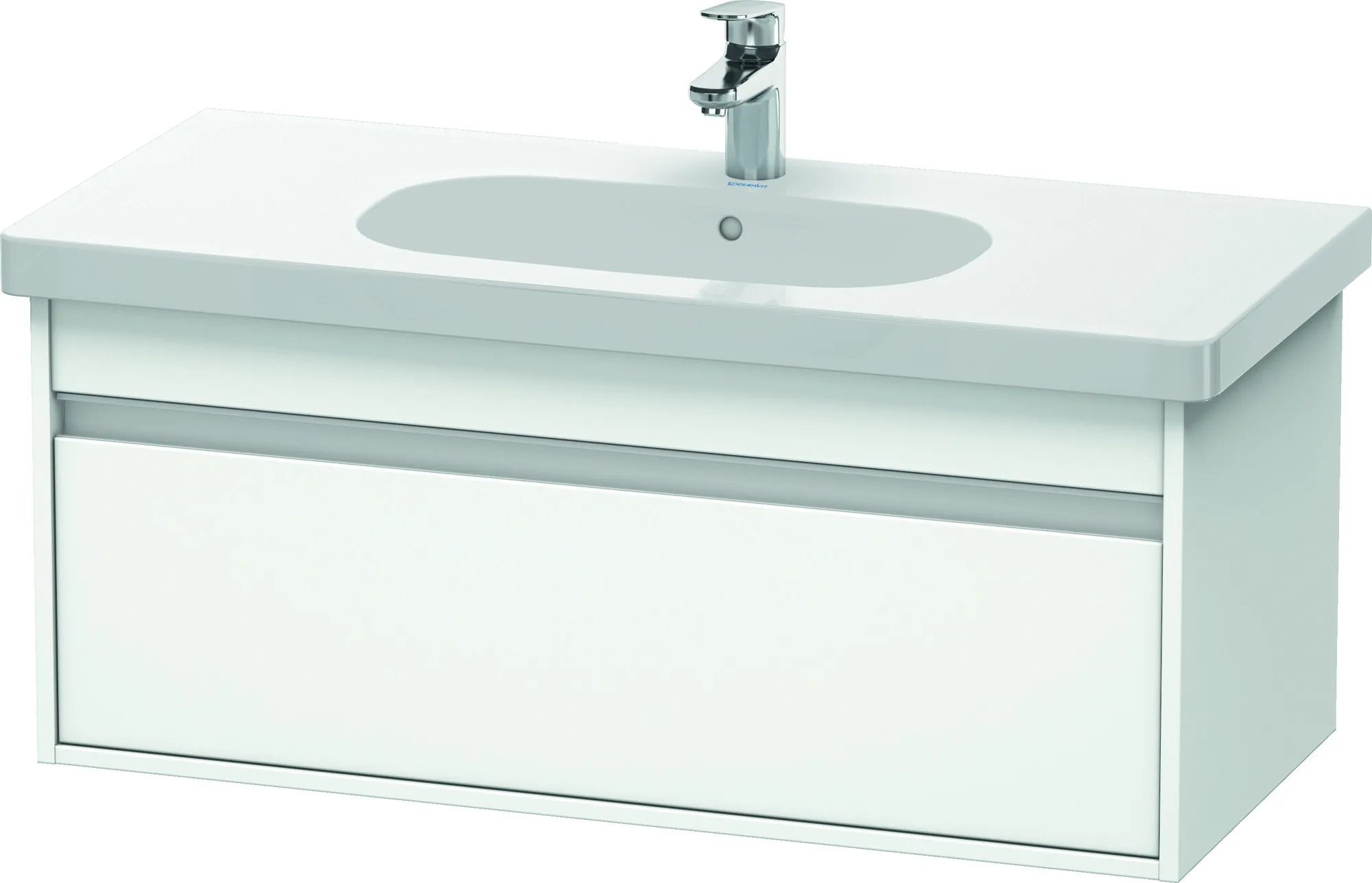 Duravit Waschtischunterschrank wandhängend „Ketho“ 100 × 41 × 45,5 cm Weiß Matt Duravit Waschtischunterschrank wandhängend „Ketho“ 100 × 41 × 45,5 cm Weiß Matt