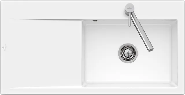 Villeroy & Boch Einbau-Küchenspülbecken „Subway Style“ 60 1000 × 510 × 220 mm, für Becken rechts in Fossil Villeroy & Boch Einbau-Küchenspülbecken „Subway Style“ 60 1000 × 510 × 220 mm, für Becken rechts in Fossil