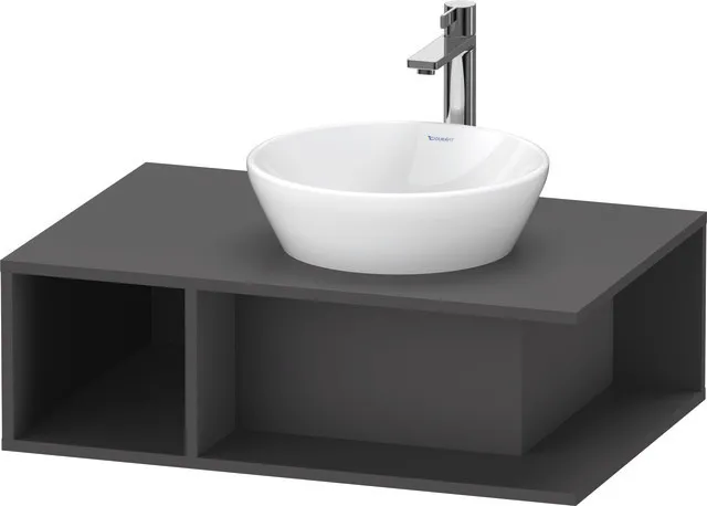 Duravit Waschtischunterschrank wandhängend „D-Neo“ 80 × 26 × 55 cm Graphit Matt