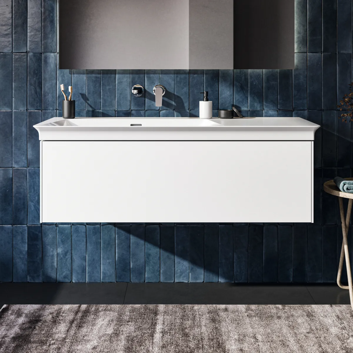 Ideal Standard Waschtischunterschrank „Conca“ 120 × 37 × 50,5 cm Weiß matt lackiert Ideal Standard Waschtischunterschrank „Conca“ 120 × 37 × 50,5 cm Weiß matt lackiert